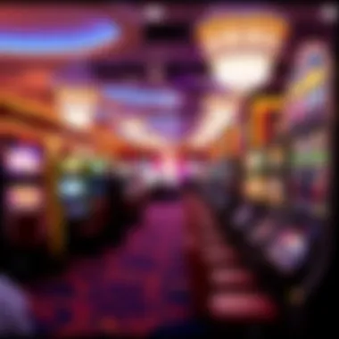 Vibrant gaming floor at Mohegan Sun Casino