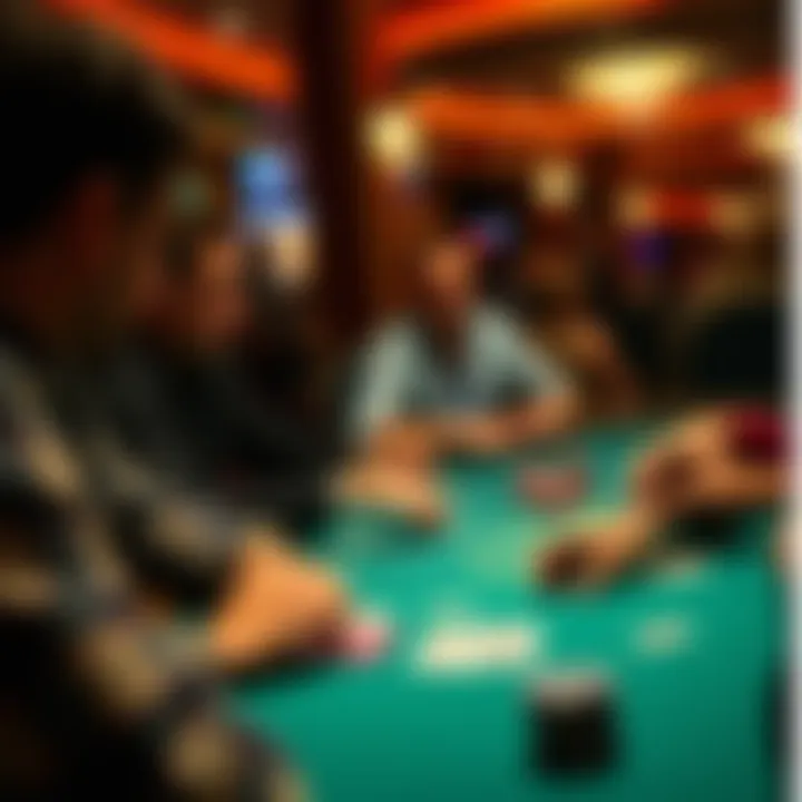 Engaging Gameplay at Mohegan Sun Players engaged in a poker game