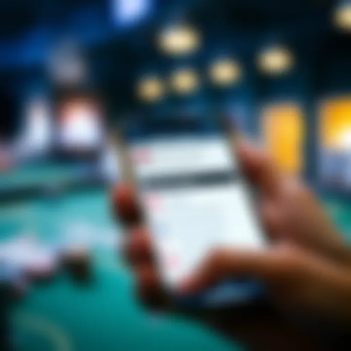 Accessing Betonline Support on Mobile Mobile device displaying Betonline support options