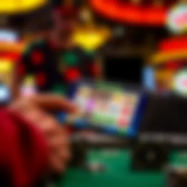 Player analyzing slot app statistics on a mobile device