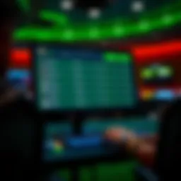 Online soccer betting interface with live odds