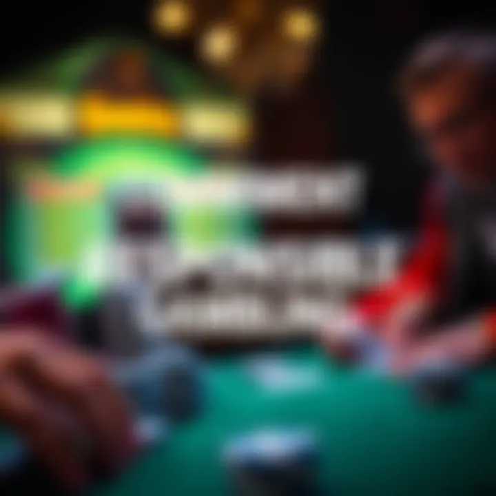 Responsible gambling practices being displayed