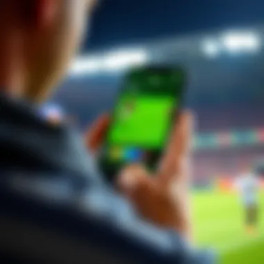 User-friendly soccer betting site on a smartphone