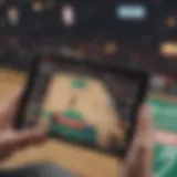 User interface of a popular NBA betting app showcasing intuitive design