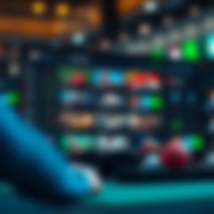 A modern online sports betting interface showcasing various sports options