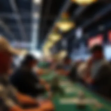 Betting scene at a New Orleans horse racing event