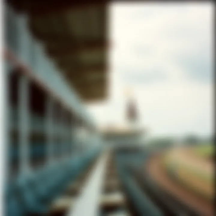 Historic grandstand at a New Orleans racetrack