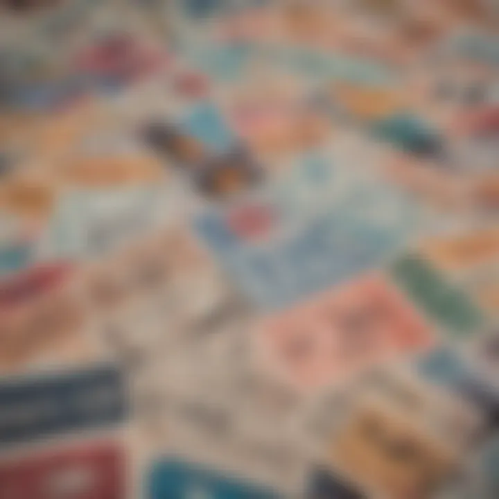 A collage of various New York Lottery ticket types