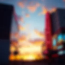 Exterior view of Ocean Casino at sunset