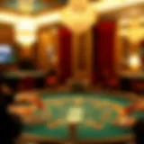 Virtual blackjack table showcasing gameplay