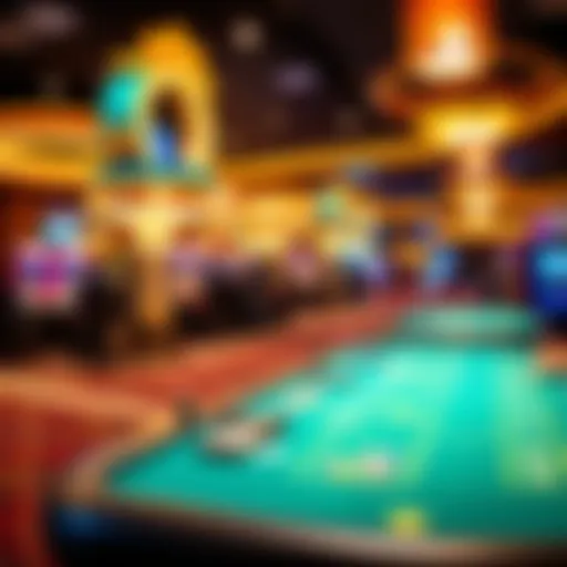 Parx Casino Live Gaming Overview A stunning overview of the Parx Casino gaming floor showcasing live gaming tables