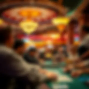 Vibrant Atmosphere at Commerce Casino The vibrant atmosphere of Commerce Casino during a tournament