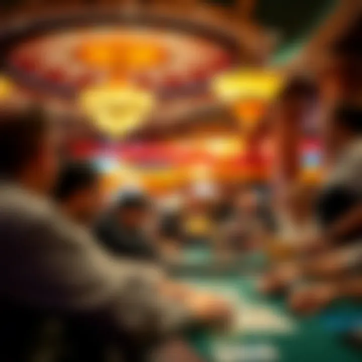 Vibrant Atmosphere at Commerce Casino The vibrant atmosphere of Commerce Casino during a tournament