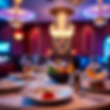 Elegant dining setup highlighting gourmet cuisine options