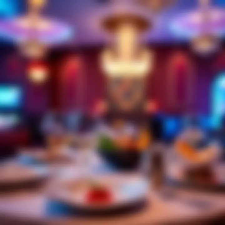 Elegant dining setup highlighting gourmet cuisine options