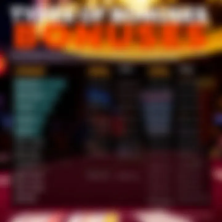 Infographic summarizing bonus types at SugarHouse Casino