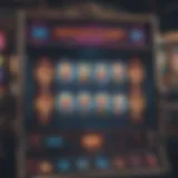 Exciting slot machine interface with vibrant graphics