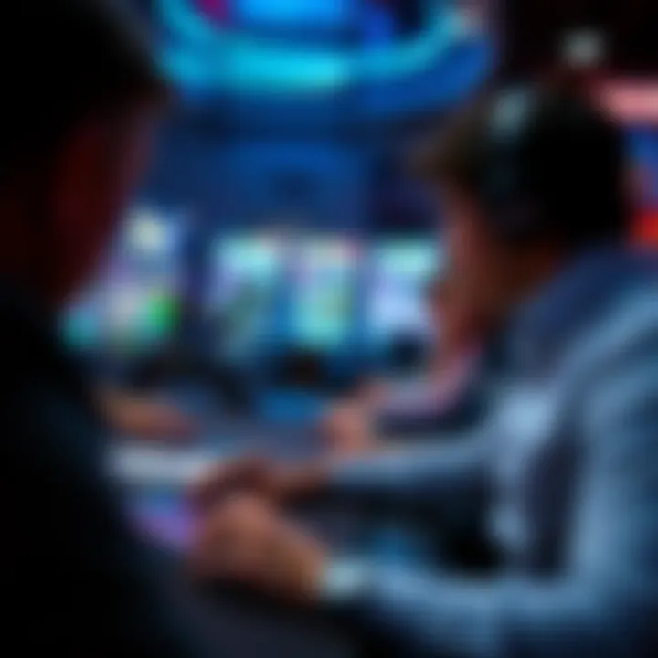 Emerging Technologies in Online Gambling Futuristic technology concept depicting advancements in online gambling platforms and user experience.