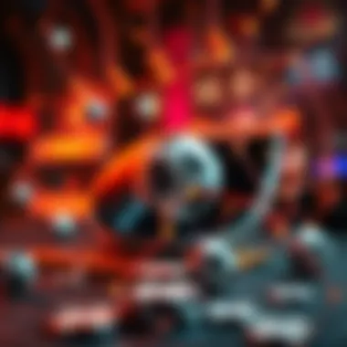 An abstract representation of technology merging with gaming, illustrating innovation in online lotto casinos.