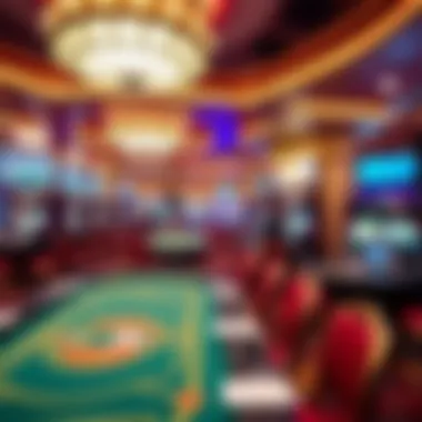 A vibrant gaming floor showcasing various table games