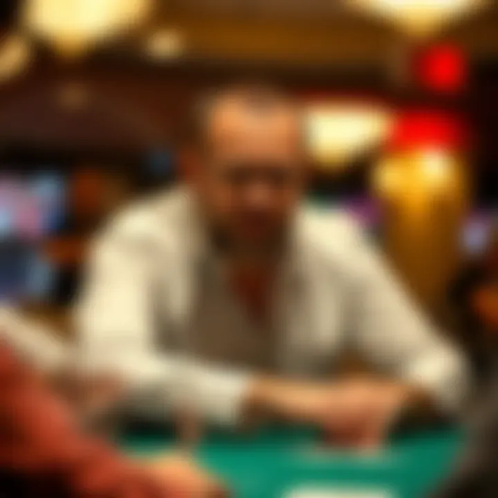 Strategic Mind: Daniel Negreanu in Action Daniel Negreanu at a poker table strategizing