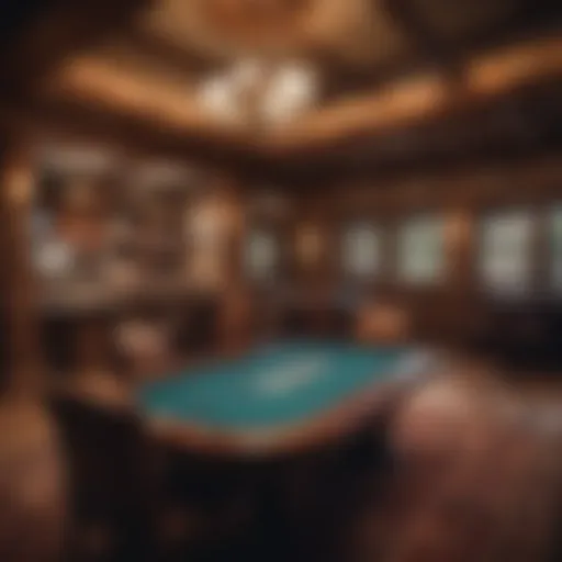 Interior view of The Lodge Poker House showcasing its ambiance