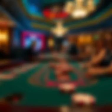 Intense Focus at the Blackjack Table Dynamic view of a blackjack table