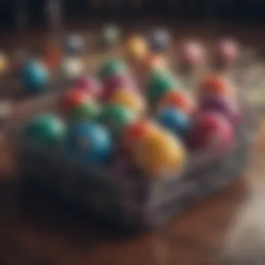 Colorful Bingo Balls Ready for Play Colorful bingo balls in a cage ready for the game