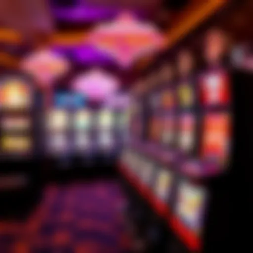 Vibrant Las Vegas Slot Machines A vibrant display of Las Vegas slot machines showcasing various themes and designs