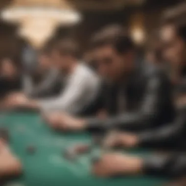 Participants engaging in a competitive poker atmosphere