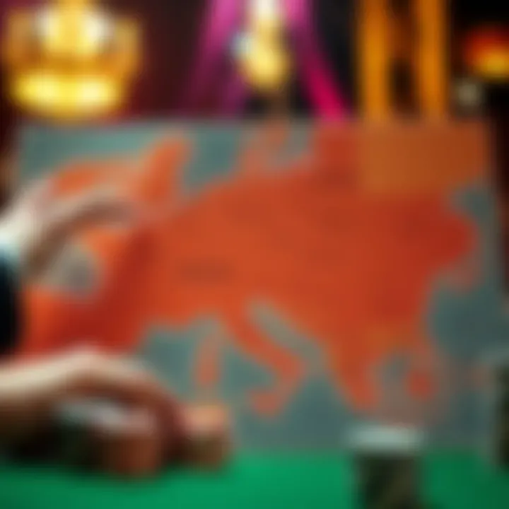 Regional Tax Laws for Online Gambling Map showing varying tax laws across regions