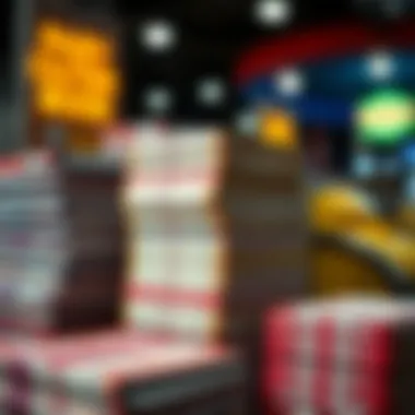 Bulk Purchase Offers for Lottery Ticket Books Lottery ticket books stacked in bulk with promotional offers