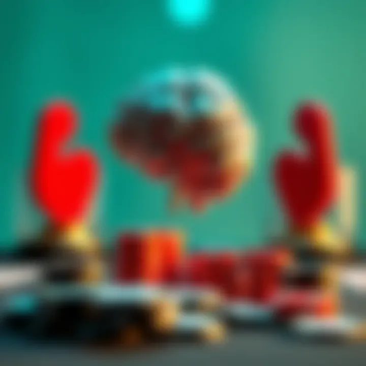 Psychology of Gambling Abstract representation of psychological factors influencing gambling behavior