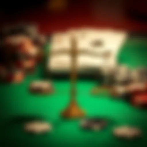 A balanced scale representing risk and reward in betting