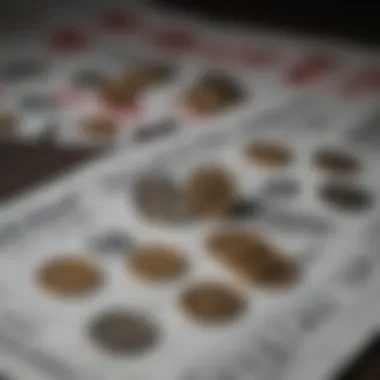 A close-up of a scratch ticket with coins for scratching