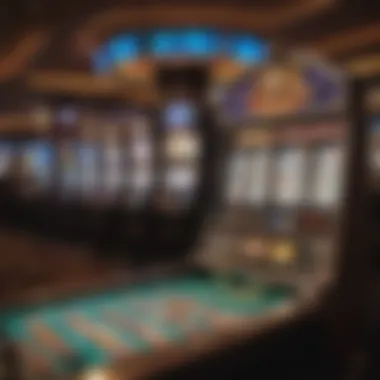 Luxurious gaming floor filled with a variety of slot machines