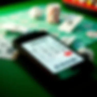 Digital Lottery Ticket on Smartphone A modern digital lottery ticket on a smartphone screen