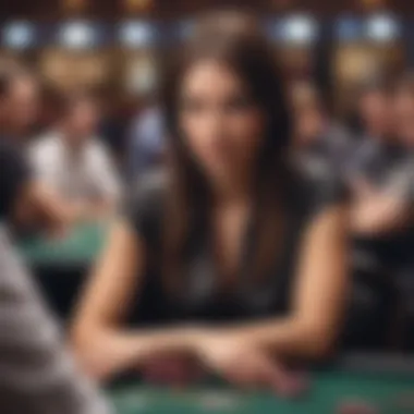 Creating Ambiance in Poker Tournaments Hostess enhancing the atmosphere of a poker tournament