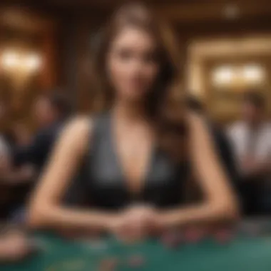 Professionalism in the Poker Scene Hostess showcasing professionalism in a poker setting
